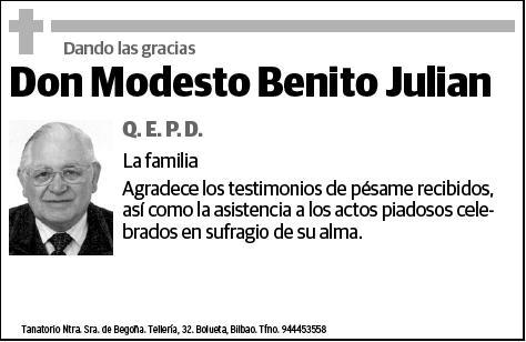 BENITO JULIAN,MODESTO