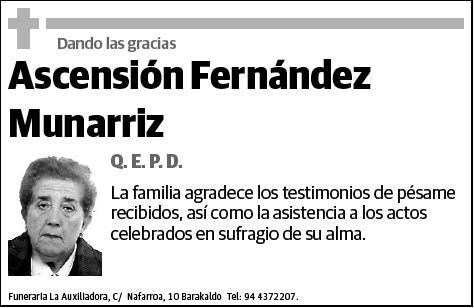 FERNANDEZ MUNARRIZ,ASCENSION
