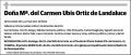 UBIS ORTIZ DE LANDALUCE,Mª DEL CARMEN