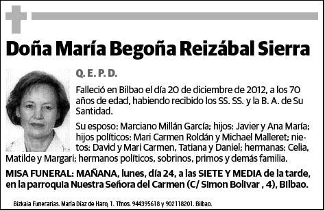 REIZABAL SIERRA,MARIA BEGOÑA