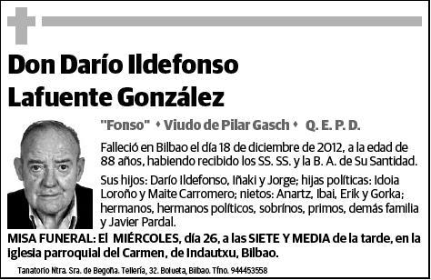 LAFUENTE GONZALEZ,DARIO ILDEFONSO