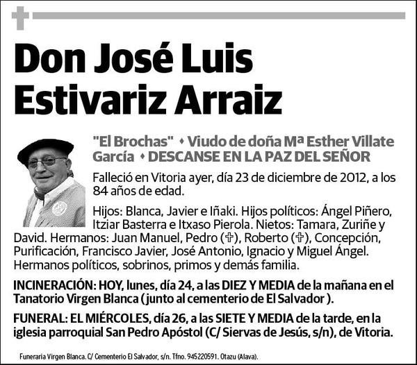 ESTIVARIZ ARRAIZ,JOSE LUIS