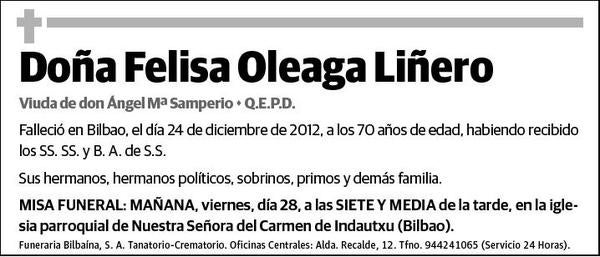 OLEAGA LIÑERO,FELISA