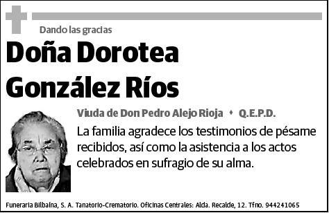 GONZALEZ RIOS,DOROTEA