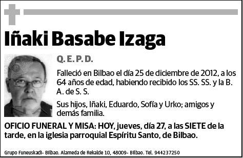 BASABE IZAGA,IÑAKI