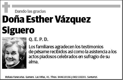 VAZQUEZ SIGUERO,ESTHER