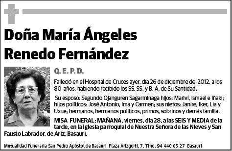 RENEDO FERNANDEZ,MARIA ANGELES