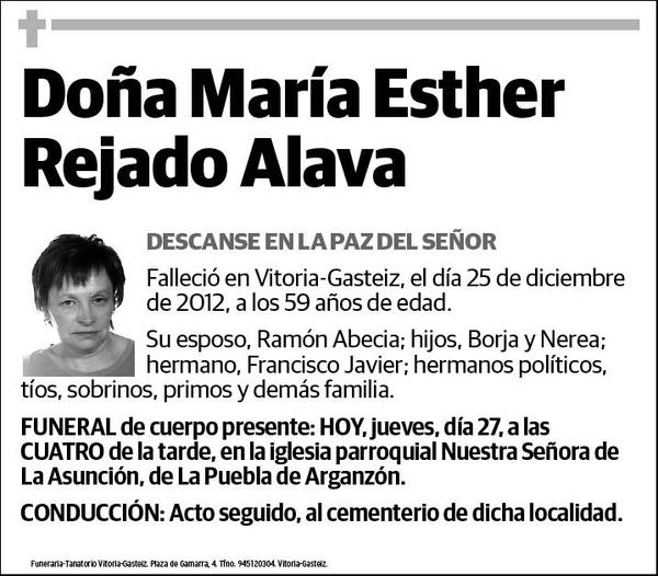 REJADO ALAVA,MARIA ESTHER