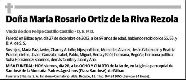 ORTIZ DE LA RIVA REZOLA,MARIA ROSARIO