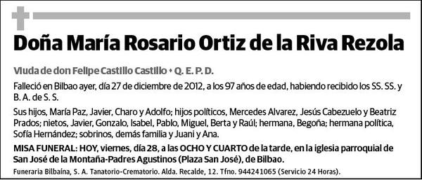 ORTIZ DE LA RIVA REZOLA,MARIA ROSARIO