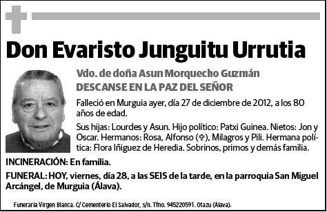 JUNGUITU URRUTIA,EVARISTO