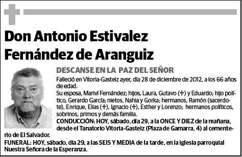 ESTIVALEZ FERNANDEZ DE ARANGUIZ,ANTONIO