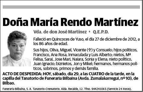 RENDO MARTINEZ,MARIA