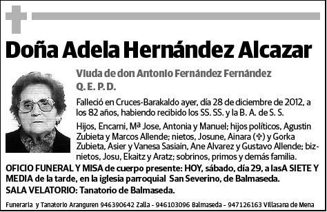 HERNANDEZ ALCAZAR,ADELA