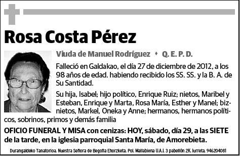 COSTA PEREZ,ROSA