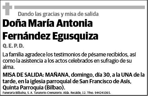 FERNANDEZ EGUSQUIZA,MARIA ANTONIA