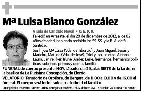 BLANCO GONZALEZ,Mª LUISA