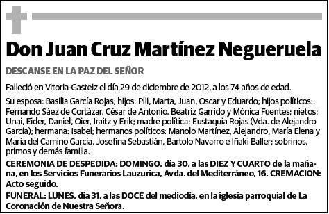 MARTINEZ NEGUERUELA,JUAN CRUZ