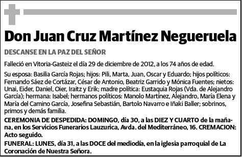 MARTINEZ NEGUERUELA,JUAN CRUZ