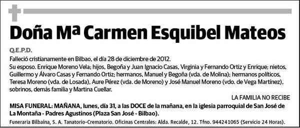 ESQUIBEL MATEOS,Mª CARMEN