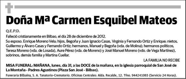 ESQUIBEL MATEOS,Mª CARMEN