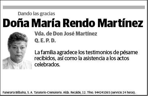 RENDO MARTINEZ,MARIA