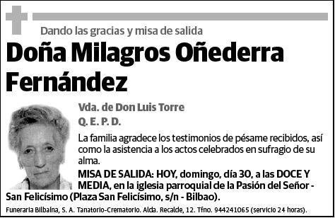 OÑEDERRA FERNANDEZ,MILAGROS