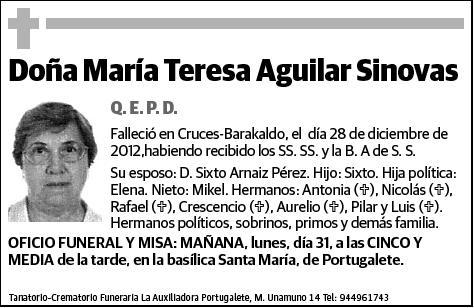 AGUILAR SINOVAS,MARIA TERESA