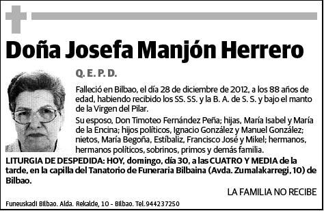 MANJON HERRERO,JOSEFA