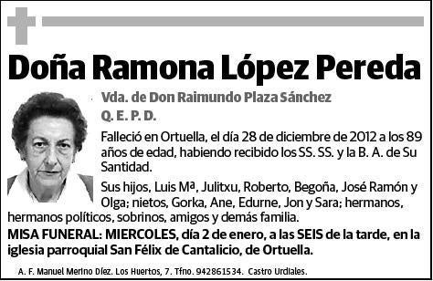 LOPEZ PEREDA,RAMONA