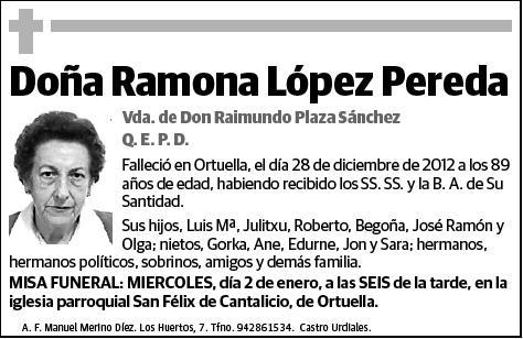 LOPEZ PEREDA,RAMONA