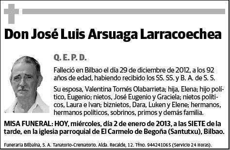 ARSUAGA LARRACOECHEA,JOSE LUIS