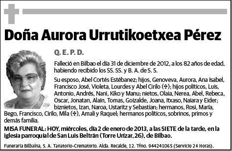 URRUTIKOETXEA PEREZ,AURORA