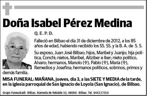 PEREZ MEDINA,ISABEL