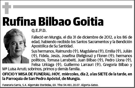 BILBAO GOITIA,RUFINA