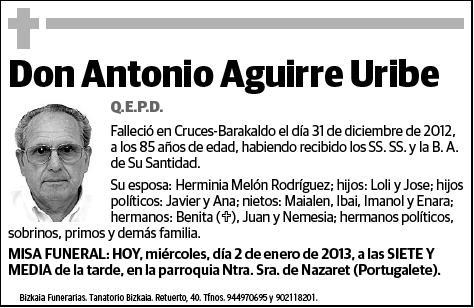 AGUIRRE URIBE,ANTONIO