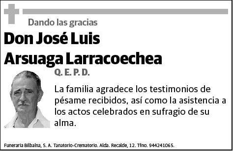 ARSUAGA LARRACOECHEA,JOSE LUIS