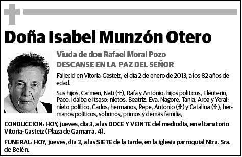 MUNZON OTERO,ISABEL