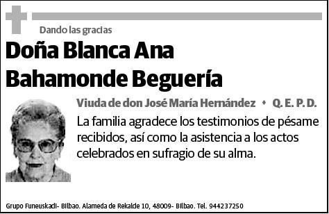 BAHAMONDE BEGUERIA,BLANCA ANA