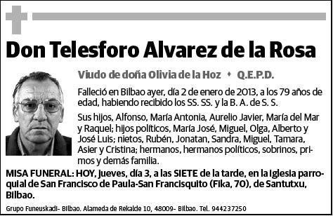 ALVAREZ DE LA ROSA,TELESFORO