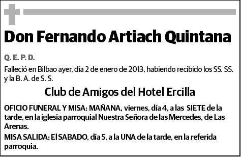 ARTIACH QUINTANA,FERNANDO