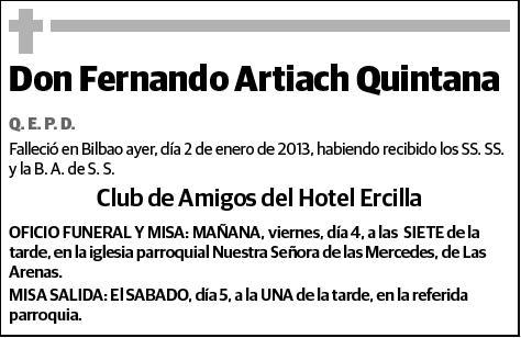 ARTIACH QUINTANA,FERNANDO