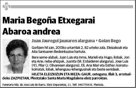 ETXEGARAI ABAROA,MARIA BEGOÑA