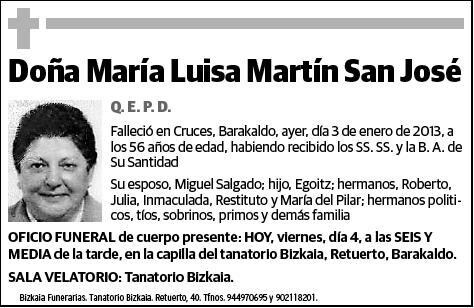 MARTIN SAN JOSE,MARIA LUISA