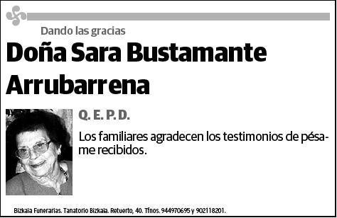 BUSTAMANTE ARRUBARRENA,SARA