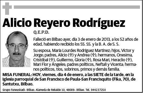 REYERO RODRIGUEZ,ALICIO