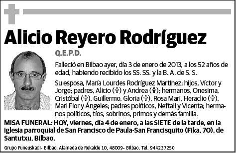 REYERO RODRIGUEZ,ALICIO