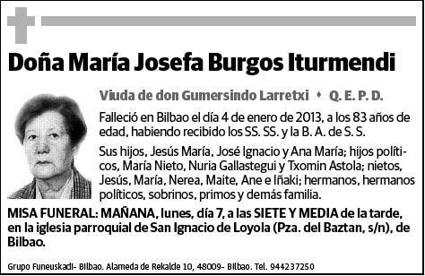 BURGOS ITURMENDI,MARIA JOSEFA