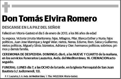 ELVIRA ROMERO,TOMAS