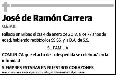 DE RAMON CARRERA,JOSE